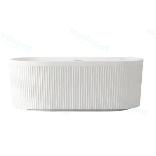 Mallorca 1500mm Curved Back-To-Wall Freestanding Acrylic Bathtub — commercial plumbing specification
