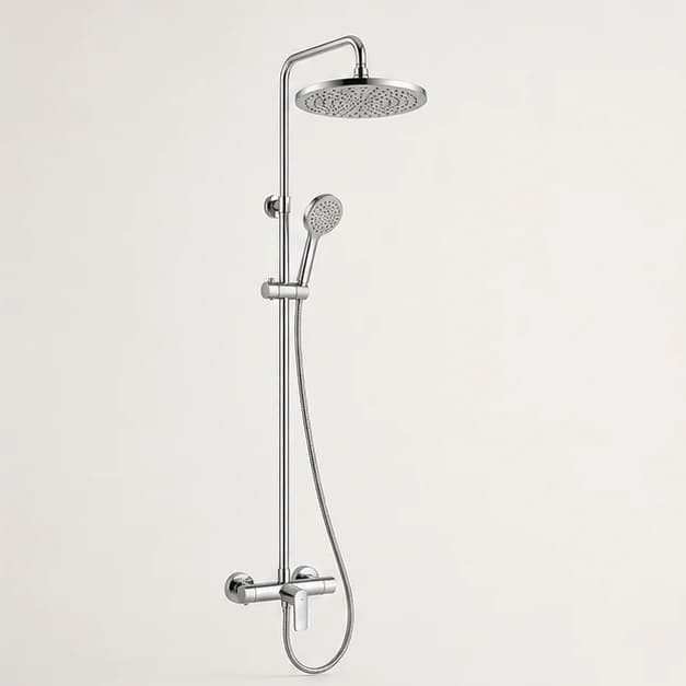 Vortex Commercial Twin Shower Column with Integrated Diverter — commercial plumbing specification