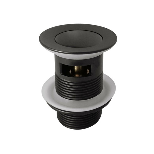 [70026/PW32B] Nana Black Pop Up Waste With Overflow Solid Brass Plug Waste