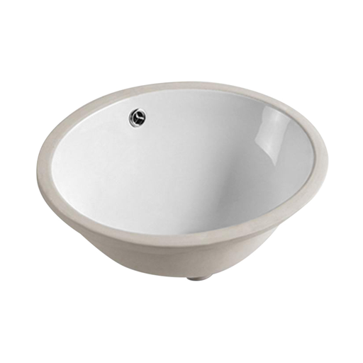 [45485] 340x340x190mm Under Counter Basin Gloss White Fine Ceramic Waste: 32mm Overflow