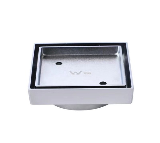 [47143] 115*115mm Brass Chrome Slim Smart Tile With 90mm Outlet Floor Waste