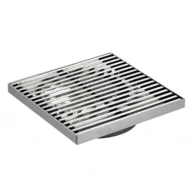 115X115mm Chrome Grills Square Floor Drain(80mm)