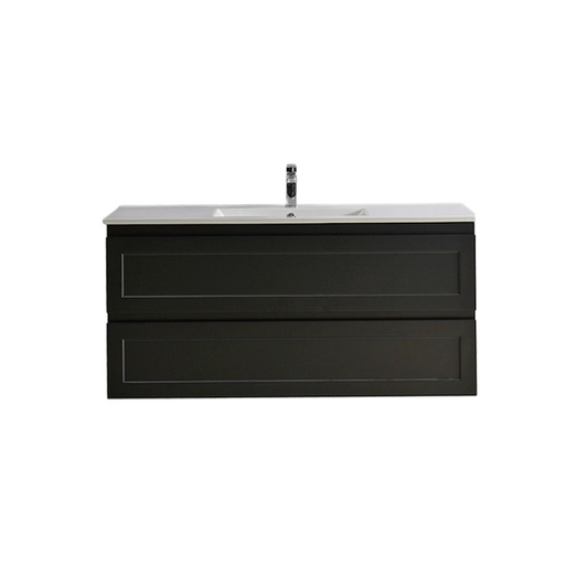 [45032] 1190*450*560mm Matte Black Fremantle Wall Hung Vanity With 2 Drawers Cabinet Only