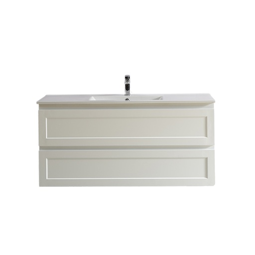 [45012] 1190*450*560mm Matte White Fremantle Wall Hung Vanity With 2 Drawers Cabinet Only