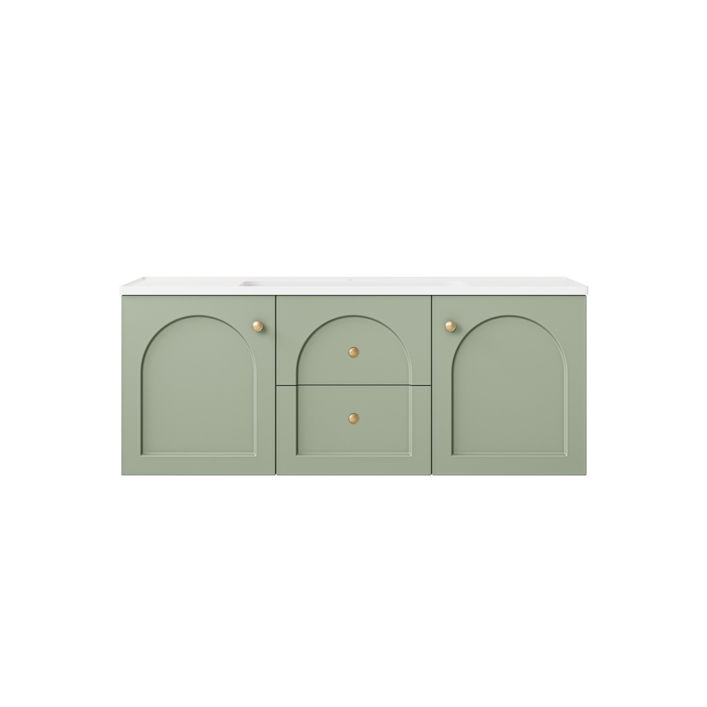[56808] 1190*455*470mm Olive Green Chester Federation Wall Hung PVC Cabinet