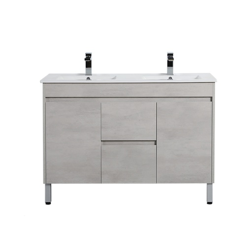 [45120] 1190*455*860mm Freestanding Concrete Grey Cabinet Only Double Bowl DLG