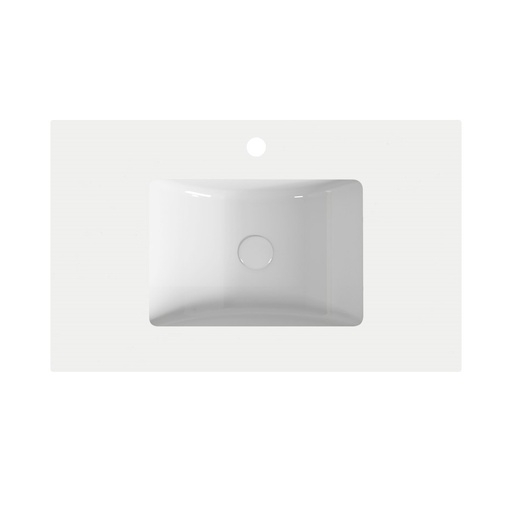 [46481] 1200*460*30mmPure white natural stone top with undermount basin