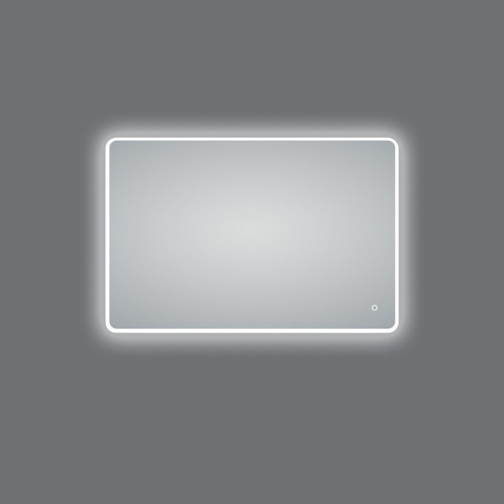 [41232] 1200*800mm Frosted Edge 3 Color Lighting Backlit Acrylic LED Mirror Touch Sensor Switch Defogger Pad Wall Mounted Vertical or Horizontal