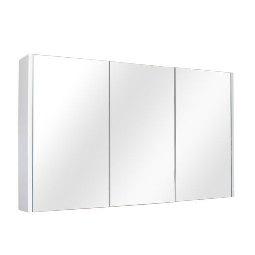 [45861] 1200L* 720 H *150Dmm Three Doors PVC Filmed Matt White, Copper free mirror with anti rusty treatment MW
