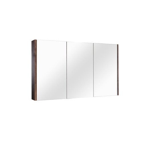 [45876] 1200L* 720 H *150Dmm Three Doors PVC Filmed White Oak, Copper free mirror with anti rusty treatment WO