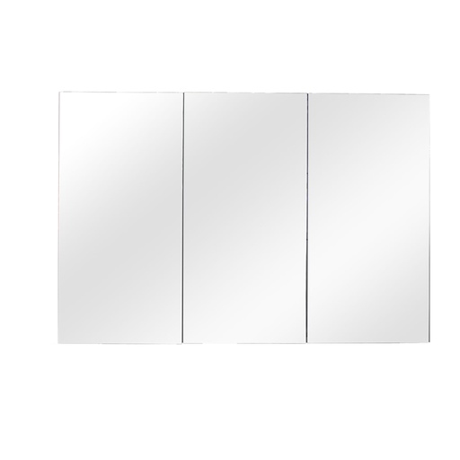 1200L* 750 H *155DmmThree Doors PVC full Polyurethane white Adjustable tampered glass shelves CoPer free mirror Pencil edge