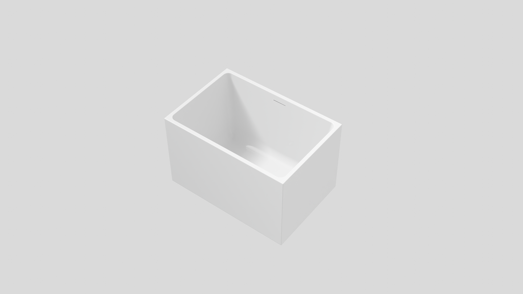 1200X680X650mm Gloss White Crete Multifit Free Standing Bath Overflow 40mm Waste+Pipe Supplied