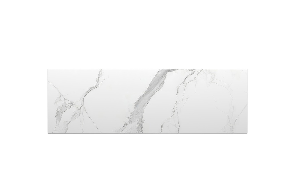 1202x390x15mm White Marble Look Sintered Stone Top Matte Finish Benchtop