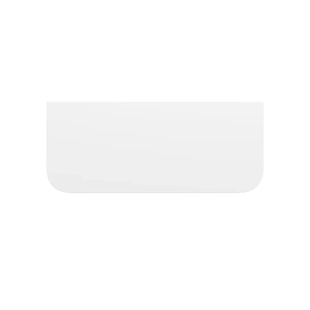 1204x503x15mm Matte White Sintered Stone Top Rounded Corner Benchtop