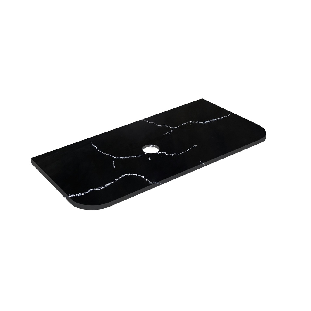 [56331] 1205X505X12mm Calacatta Night Solid Surface Curve Stone Top