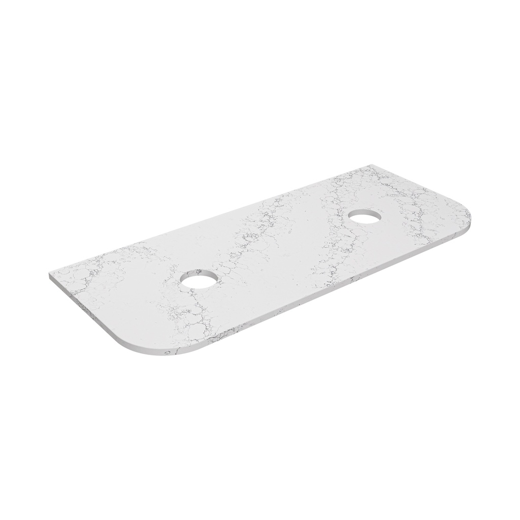 [56376] 1205X505X20mm Calacatta White (WG486) Zero Silica Engineer Curve Stone Top