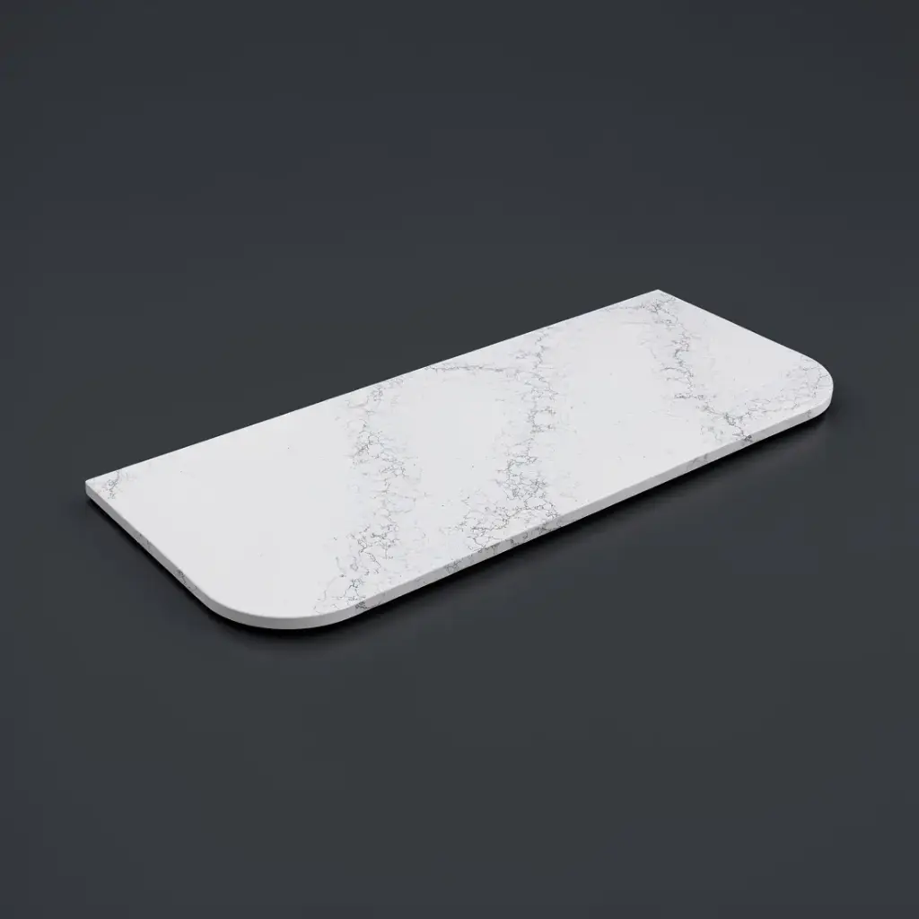 1205X505X20mm Calacatta White (WG486) Zero Silica Engineer Curve Stone Top