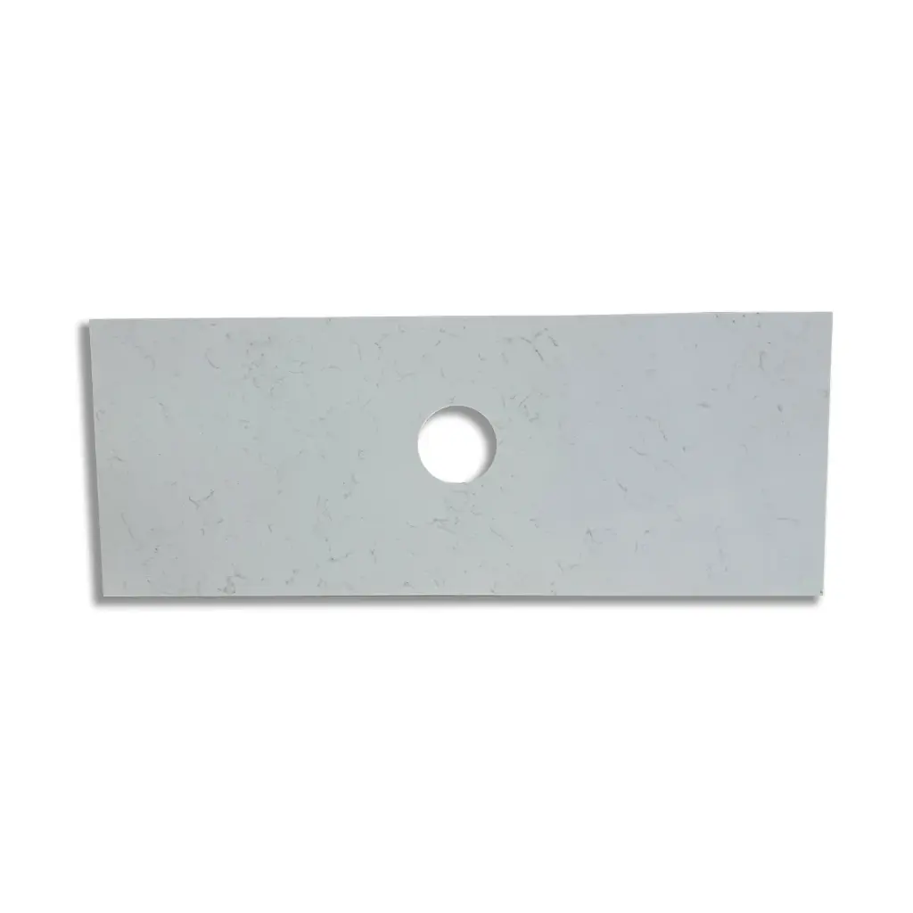 1205x465x15mm Carrara White Zero Silica Quartz Square Corner Stone Top
