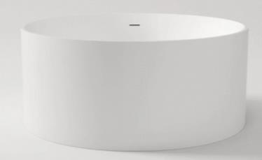 1280*1280*595mm Matte White Ceto Como Round Bathtub With Overflow Plug & Waste Not Included