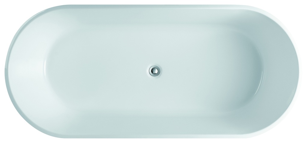 1300X710X570mm Gloss WhiteAgena Acylic Free Standing Bath None Overflow 40mm Waste+Pipe Supplied