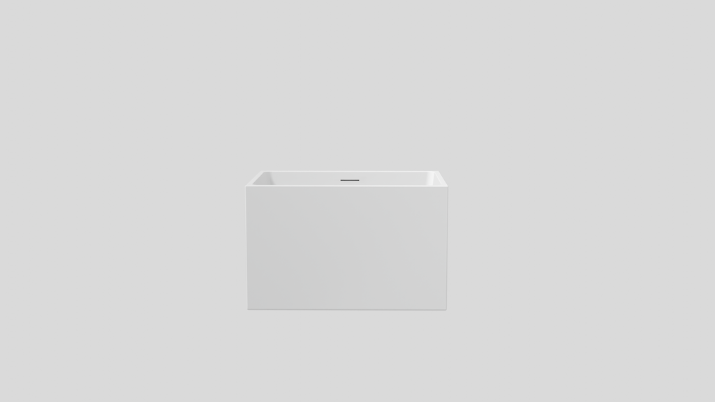 1350X680X650mm Gloss White Crete Multifit Free Standing Bath Overflow 40mm Waste+Pipe Supplied