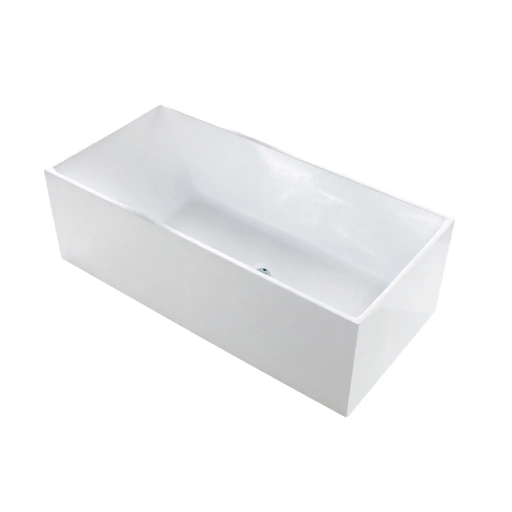 1400X700X560mm Gloss White Kliff Multifit Free Standing Bath None Overflow 40mm Waste+Pipe Supplied
