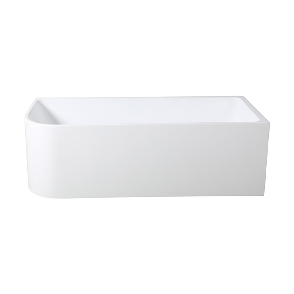 1400X730X510mm Gloss White Clayton Free Standing Bath Right Corner None Overflow 40mm Waste+Pipe Supplied