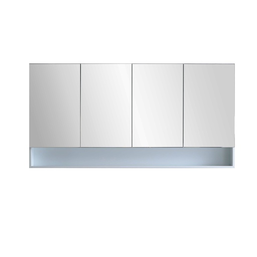 1480*750*155mm Matte White Shaving Cabinet Four Doors