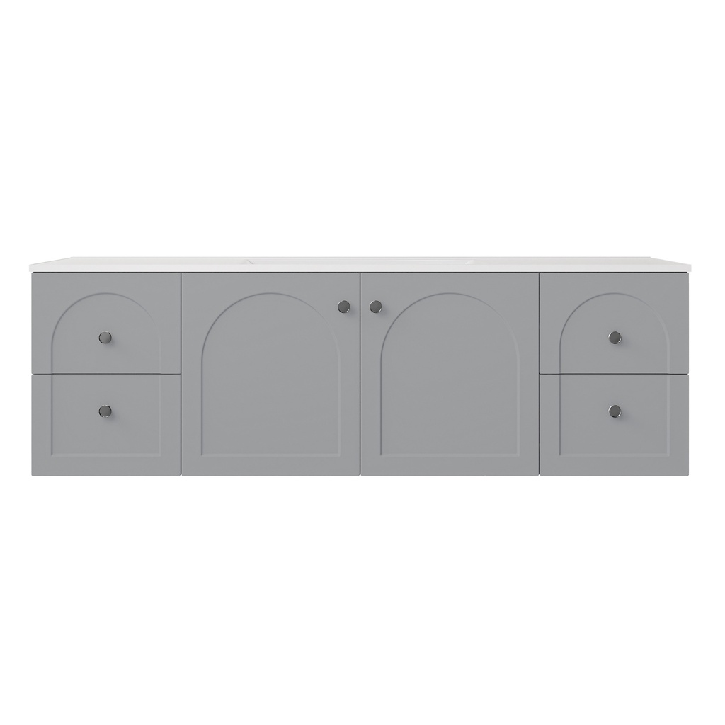 1490*455*470mm Matte Grey Chester Federation Wall Hung PVC Cabinet