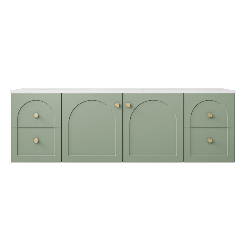 1490*455*470mm Olive Green Chester Federation Wall Hung PVC Cabinet