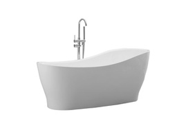 [50157] 1500*700*710 Clara Freestanding Designer Gloss White Bathtub
