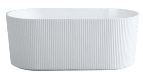 1500*750*580mm Gloss White Ceto Ally Groove Oval Freestanding Bathtub No Overflow Plug & Waste Not Included
