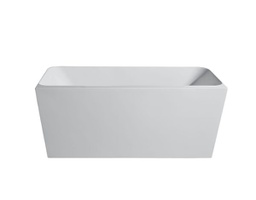 [50162] 1500*750*590mm Fortuna Back To Wall Square Gloss White Bathtub Thin Edge Without Overflow