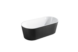1500*750*590mm Iseo Ultra Slim Freestanding Black&White White Bathtub