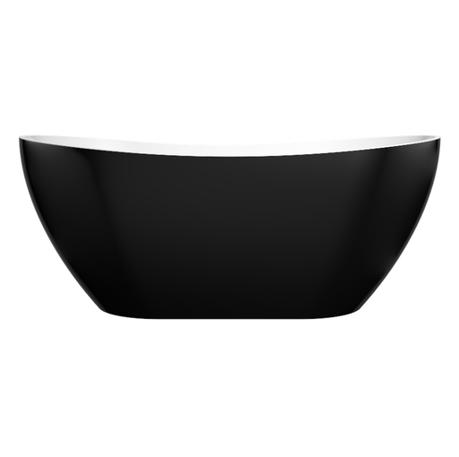 1500*750*680mm Free Standing Bathtub Gloss Black and withe NON OVERFLOW