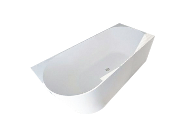 1500X750X590mm Nova Right Hand Corner Gloss White Bathtub