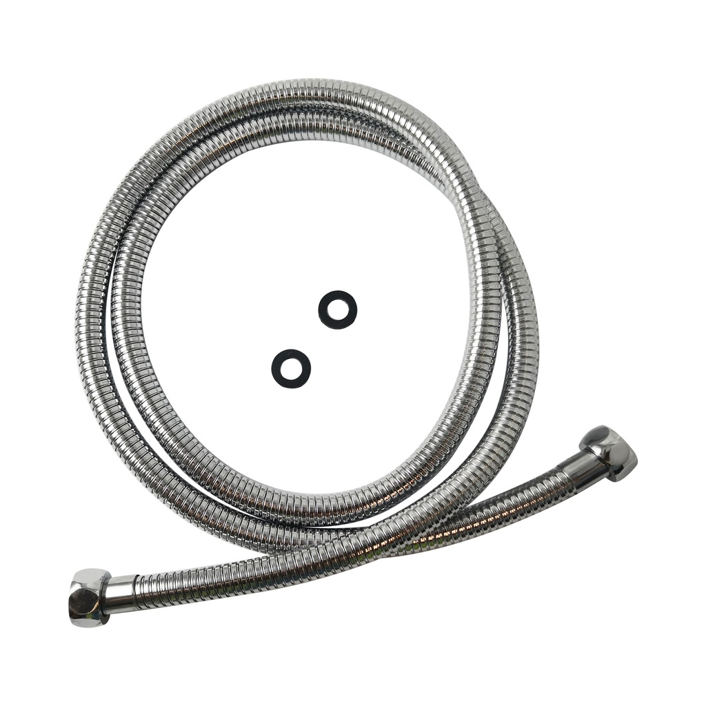 [40387] 1500mm Chrome Stainless Steel Water Inlet/Outlet Shower Hose
