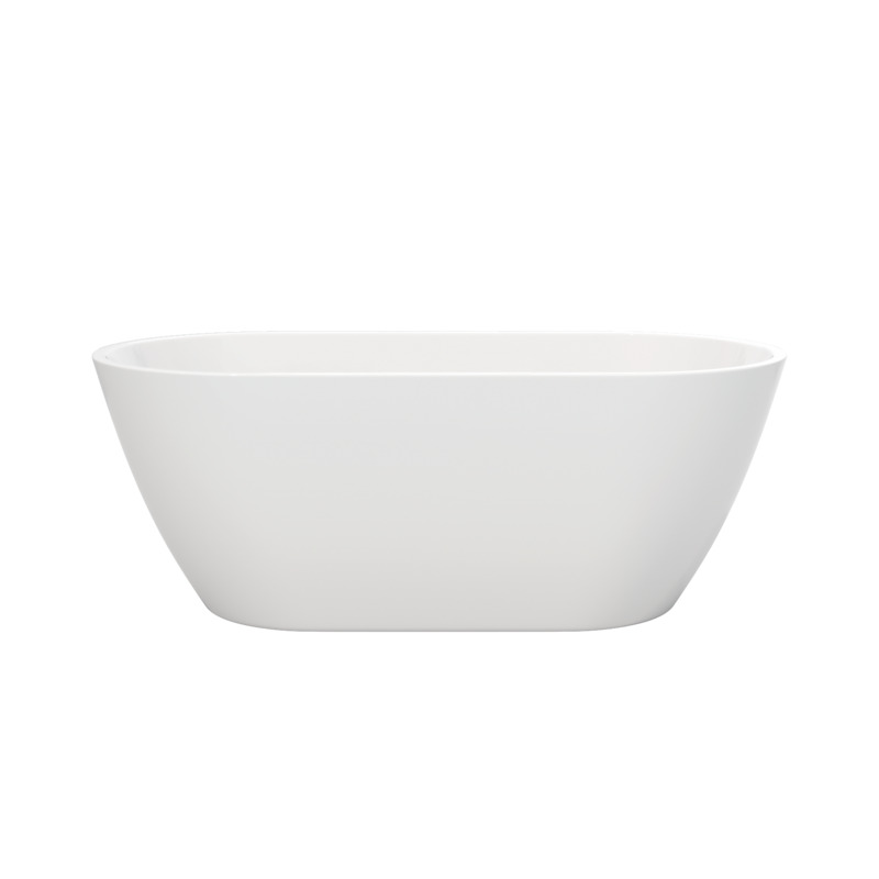 [75133/7122-1500] 1500mm Freestanding Bathtub Gloss White Acrylic Oval Bathtub