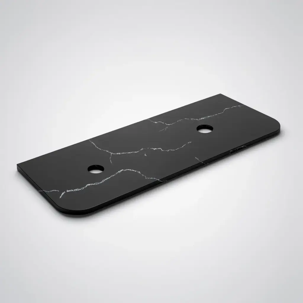 1505X505X12mm Calacatta Night Solid Surface Curve Stone Top