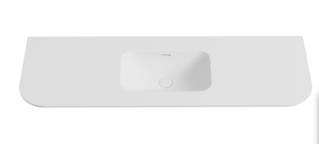 1505X505X140 Matte White Aruro Solid Surface Stone Basin