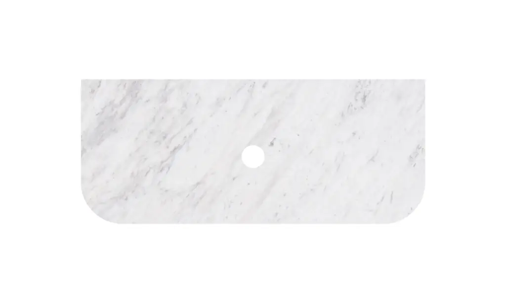 1505X505X18mm Carrara White Marble Curve Stone Top