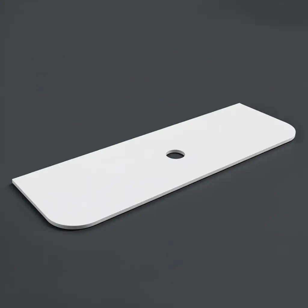 1505X505X20mm Blanco White(WG034) Zero Silica Engineer Curve Stone Top