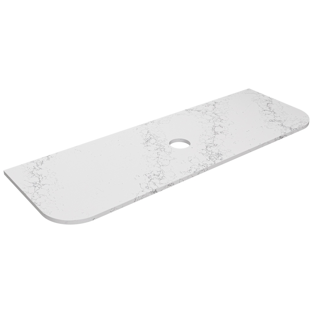 1505X505X20mm Calacatta White (WG486) Zero Silica Engineer Curve Stone Top