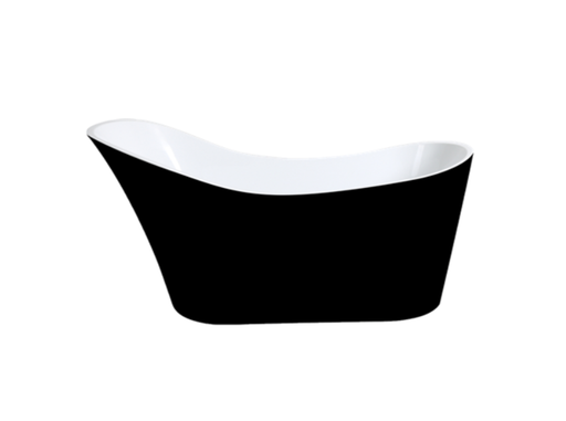 1700*730*835mm Free Standing Bathtub Gloss Black and withe NON OVERFLOW Waste Not Included