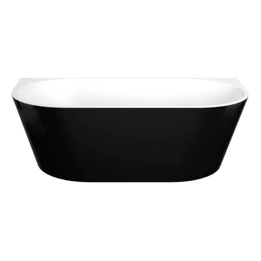 1700*800*580mm Elivia BTW Bathtub Gloss Black with White NON OVERFLOW Waste Not Included