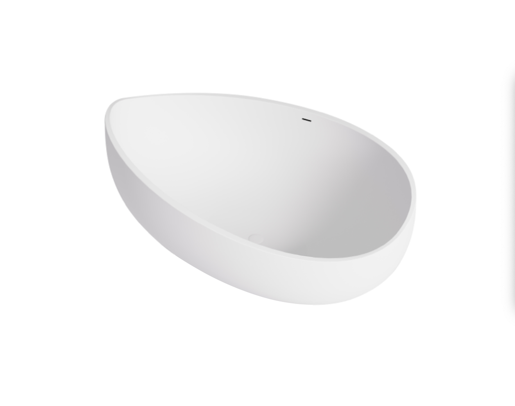 1800X1100X620mm Matt White Waverton Soild Surface Bath Integrated Overflow,40mm Waste And Pipe Included