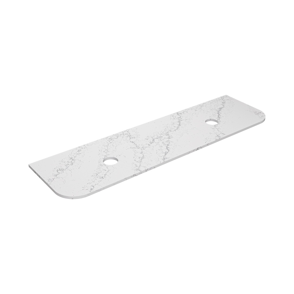 [56378] 1805X505X20mm Calacatta White (WG486) Zero Silica Engineer Curve Stone Top