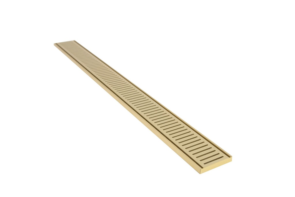 300*100*14mm Lauxes Aluminium Next Generation 14 Floor Grate Matte Yellow Gold