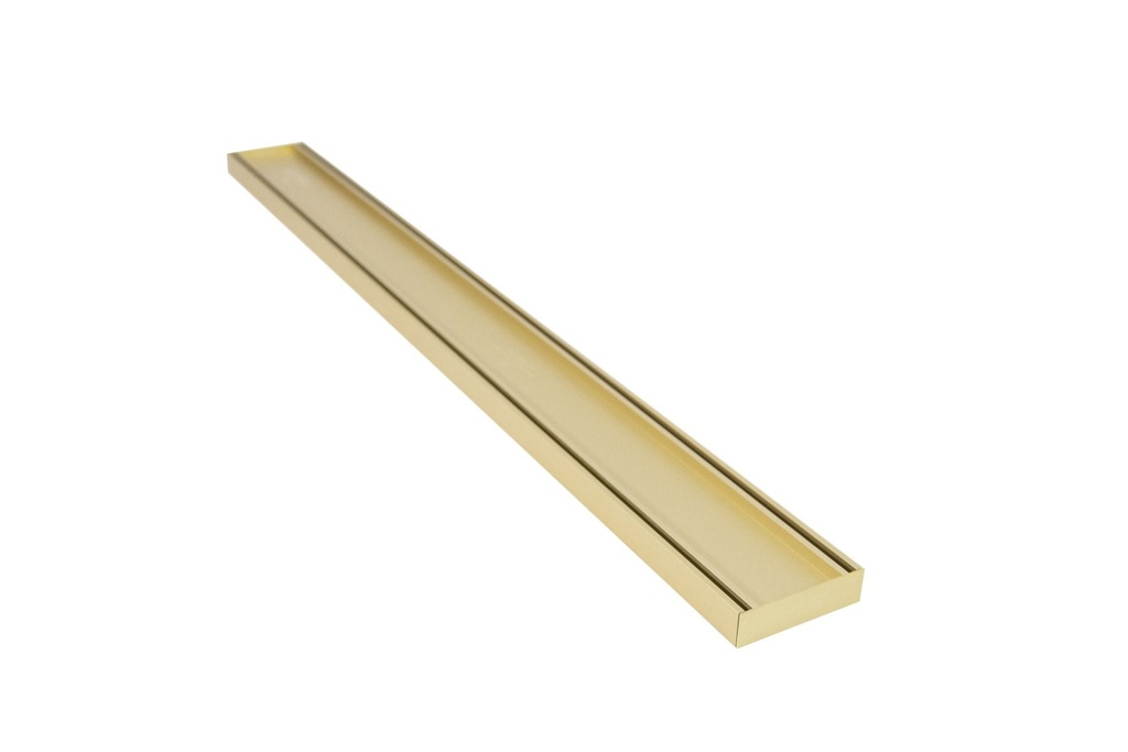 300*100*26mm Lauxes Aluminium Slimline Tile Insert Matte Yellow Gold