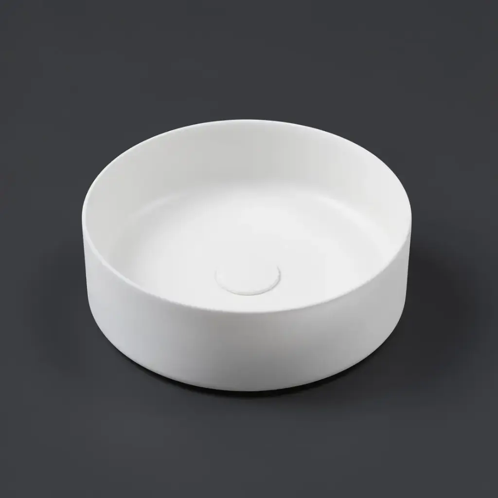 300*300*105mm Matte White Olley Fine Ceramic Above Counter Basin No Overflow,32mm Waste